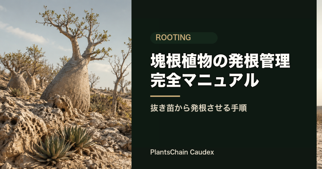 塊根植物の発根管理 完全マニュアル のOGP画像