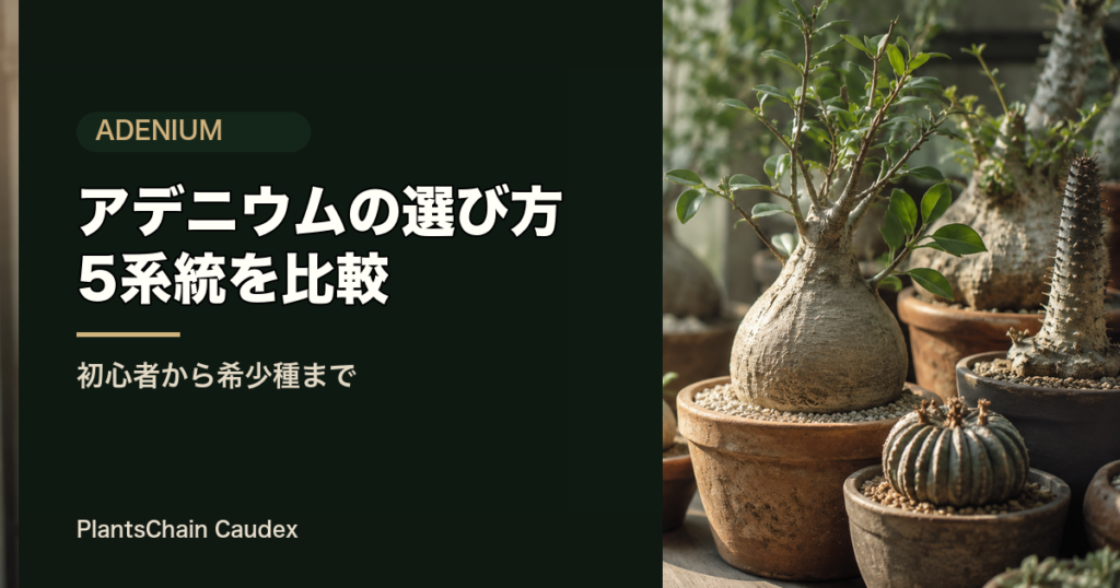 アデニウムの選び方（5系統比較）の記事アイキャッチ
